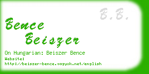 bence beiszer business card